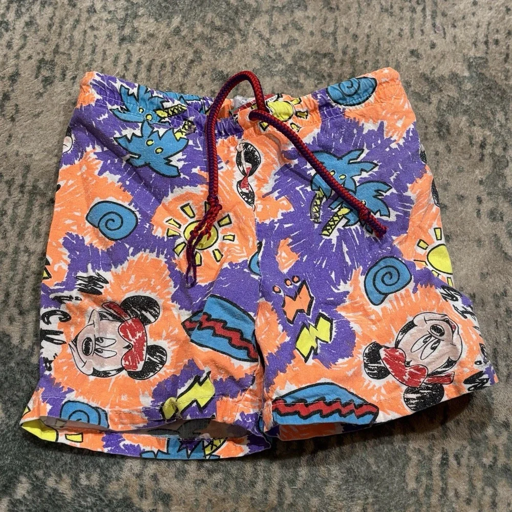 vintage 1990s Disney Mickey Mouse Toddler swim trunks Made In USA